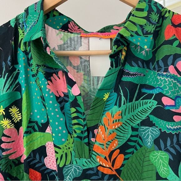 Vilagallo Collar Sleeveless Print Sheath Mini Dress Sz 18 (50) NWT - Picture 10 of 10